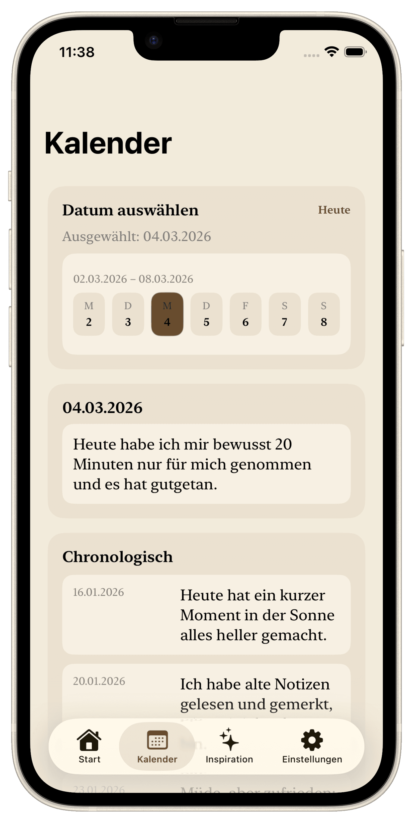 OneLine Kalender
